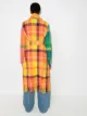 Mira Mikati checked belted fringed coat