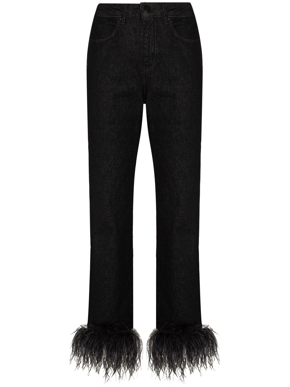 фото 16arlington 16 arl ostrich feather trim hw jeans blk