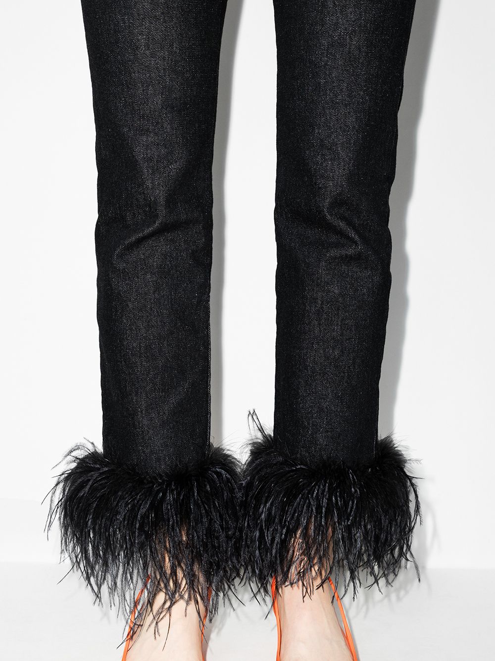 фото 16arlington 16 arl ostrich feather trim hw jeans blk