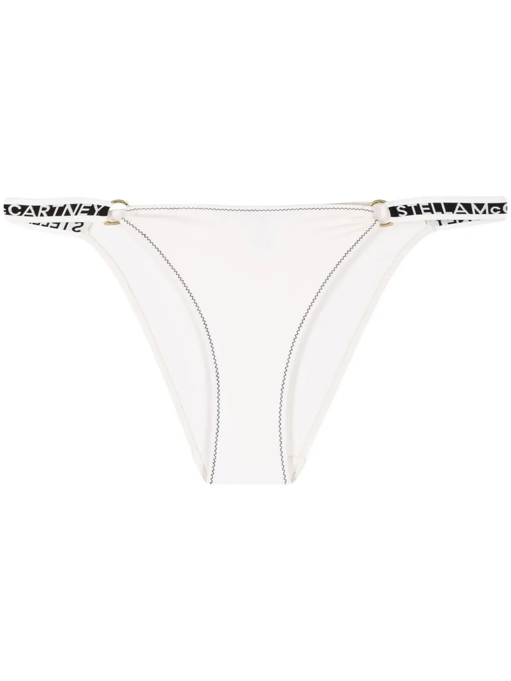 

Stella McCartney logo-tape bikini bottoms - White