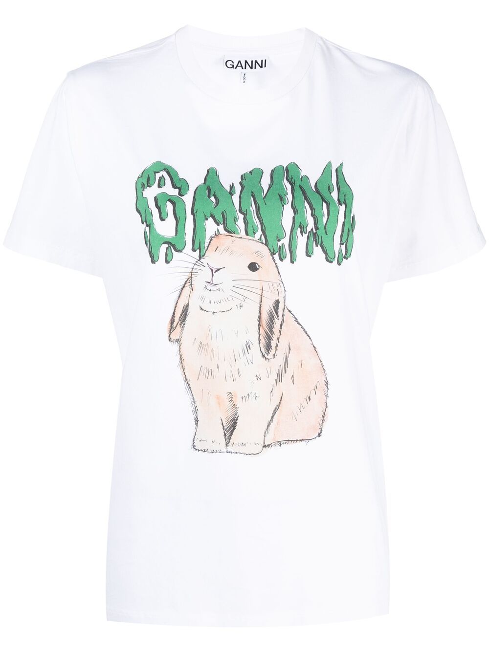 фото Ganni футболка bunny из джерси