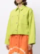 MSGM fringed linen-cotton jacket