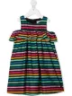 Image 1 of SONIA RYKIEL ENFANT striped cold-shoulder dress