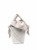 Discord Yohji Yamamoto linen-lined leather bucket bag - Neutrals