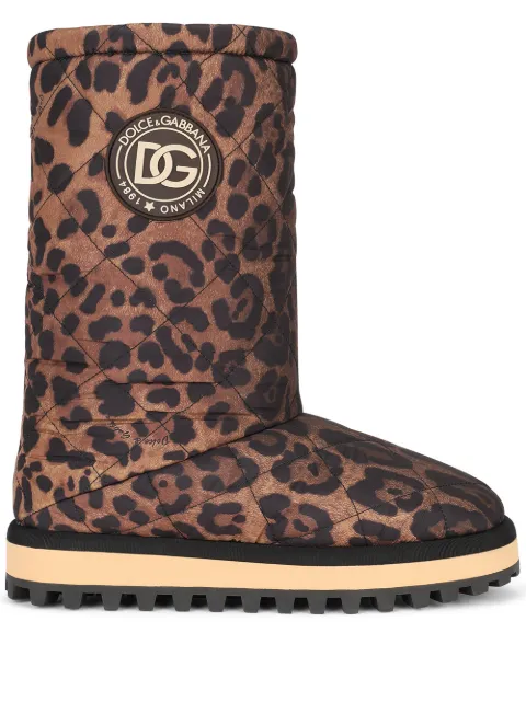 Dolce & Gabbana leopard-print boots