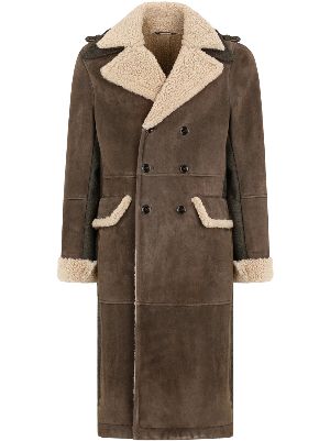 dolce & gabbana shearling coat