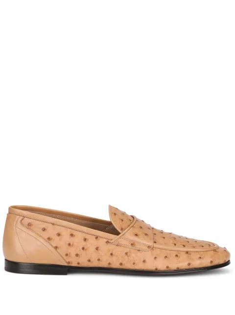 Dolce & Gabbana textured leather slippers