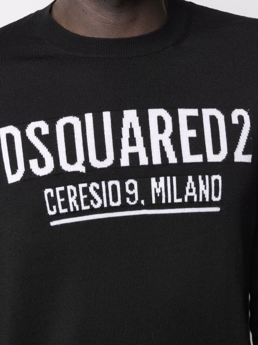 DSQUARED2 logo intarsia-knit jumper Men