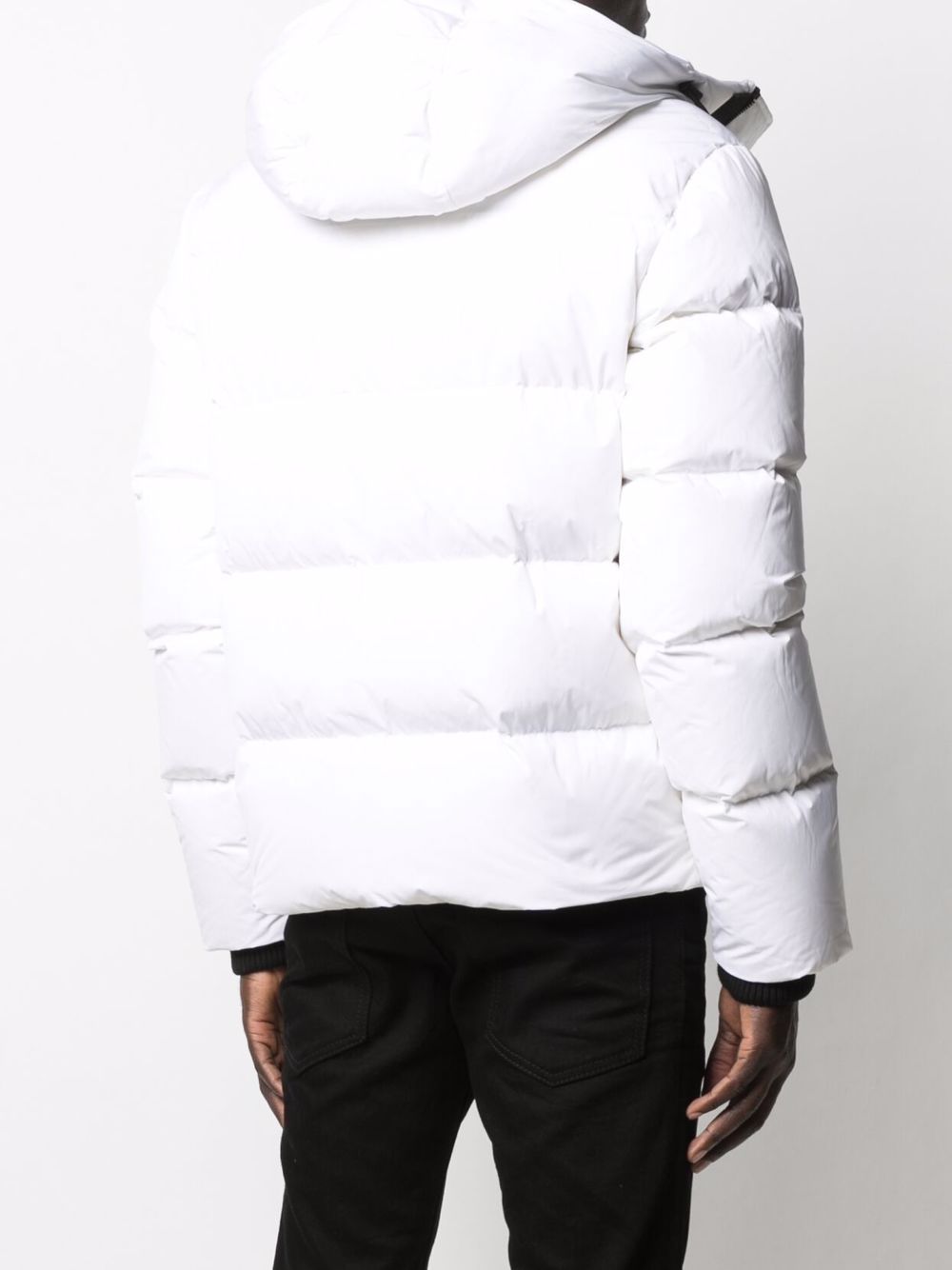 Shop Dsquared2 Logo-strap Padded Jacket In White