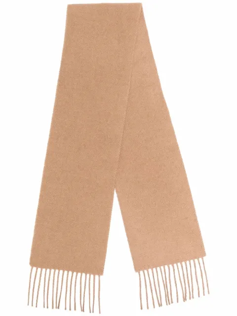 DSQUARED2 fringed camel hair scarf