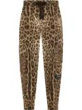 Dolce & Gabbana leopard-print track pants - Brown