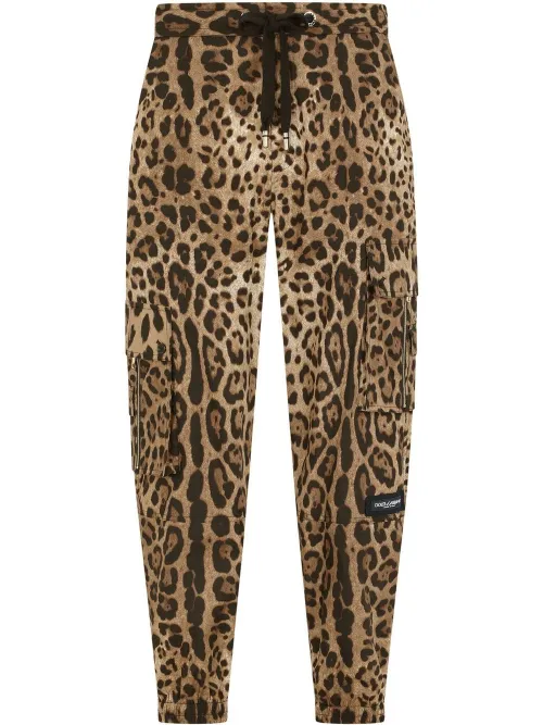 Pantalon de jogging à imprimé léopard - Dolce & Gabbana - Modalova