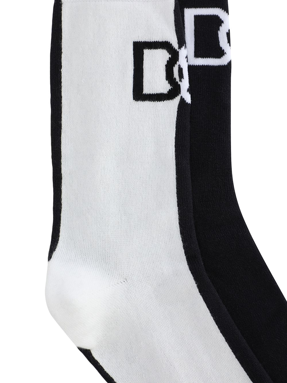 Dolce & Gabbana two-tone Logo Socks - Farfetch