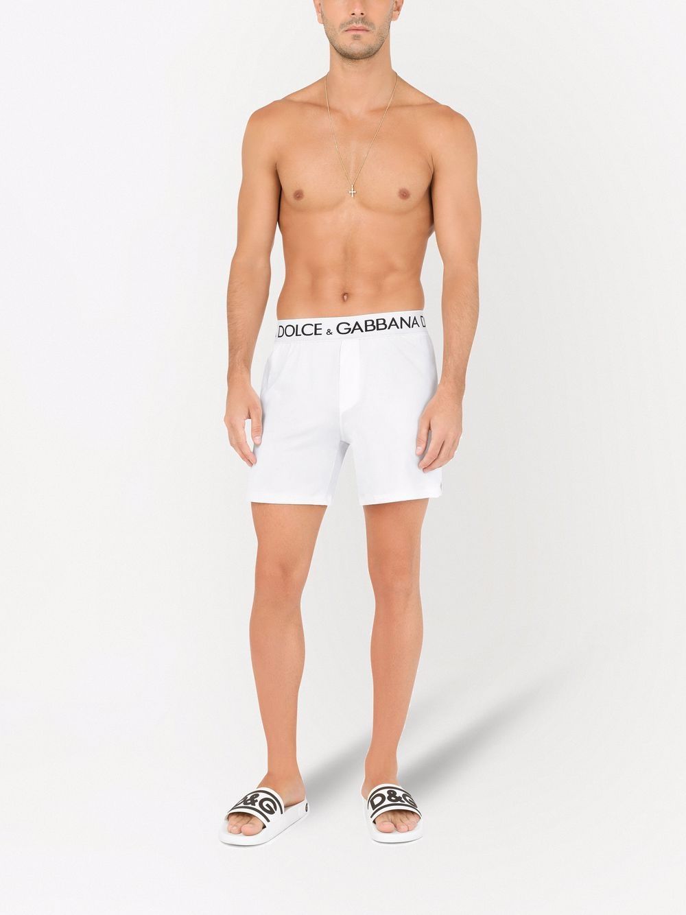 Dolce & Gabbana Boxershorts met logo tailleband - Wit