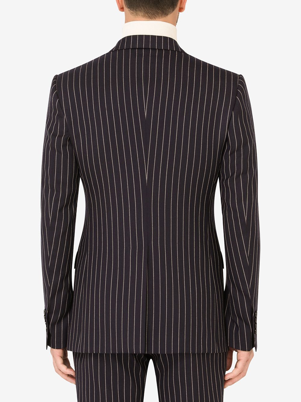 Shop Dolce & Gabbana Double-breasted Pinstripe Blazer In Blau