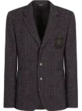 Dolce & Gabbana wool-blend checked blazer - Black