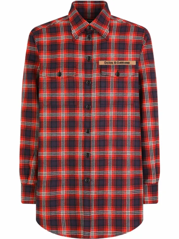 Camisa a cuadros de manga larga Dolce \u0026 Gabbana por 750€ - Compra online  AW21 - Devolución gratuita y pago seguro
