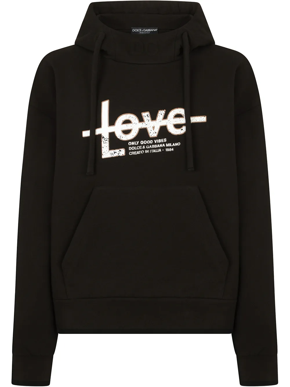 

Dolce & Gabbana hoodie con eslogan estampado - Negro