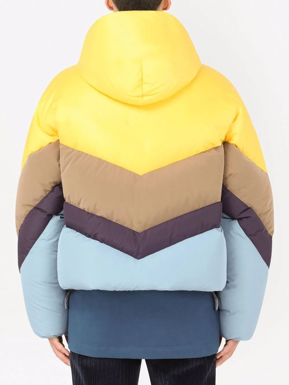 фото Dolce & gabbana пуховик с узором шеврон