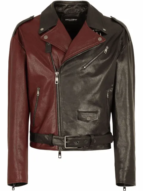 Dolce & Gabbana two-tone biker jacket