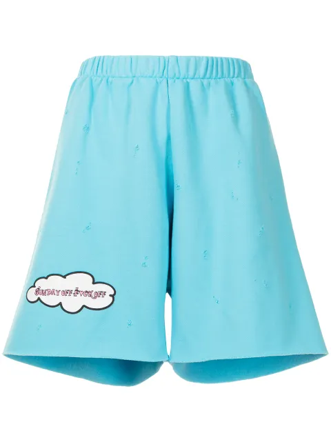Natasha Zinko Sunday distressed jersey shorts