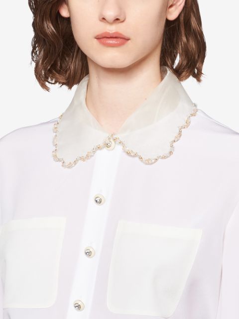 Miu Miu Crepe De Chine Blouse - Farfetch