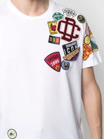 embroidered logo patch T-shirt 