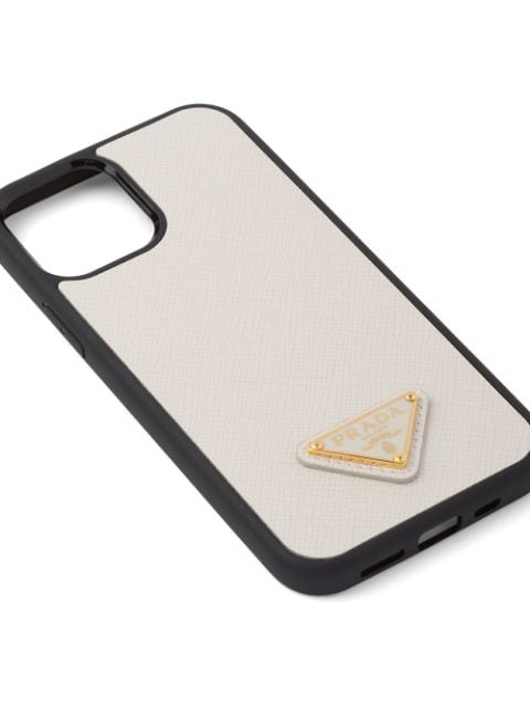 Prada iPhone 12/12 Pro logo case white 1ZH133QHH - Farfetch