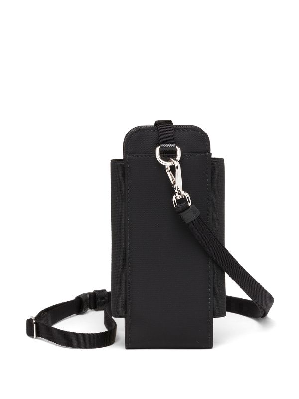 Prada Re-nylon Phone Cover in Black for Men