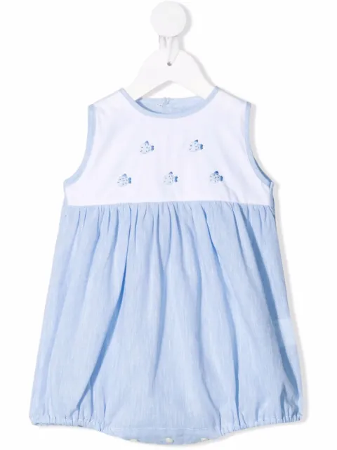 Siola fish embroidery colour-block shorties