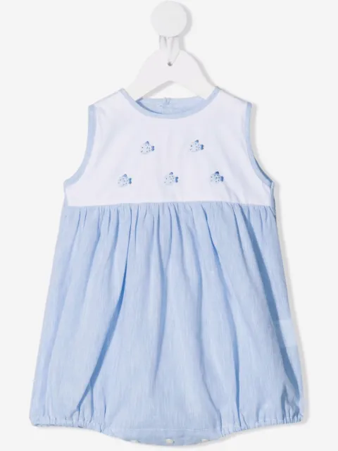 Siola fish embroidery colour-block shorties