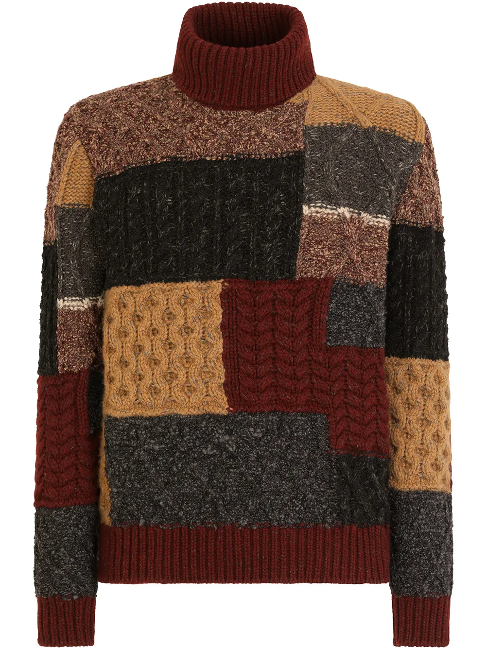 

Dolce & Gabbana patchwork knitted jumper - Grey