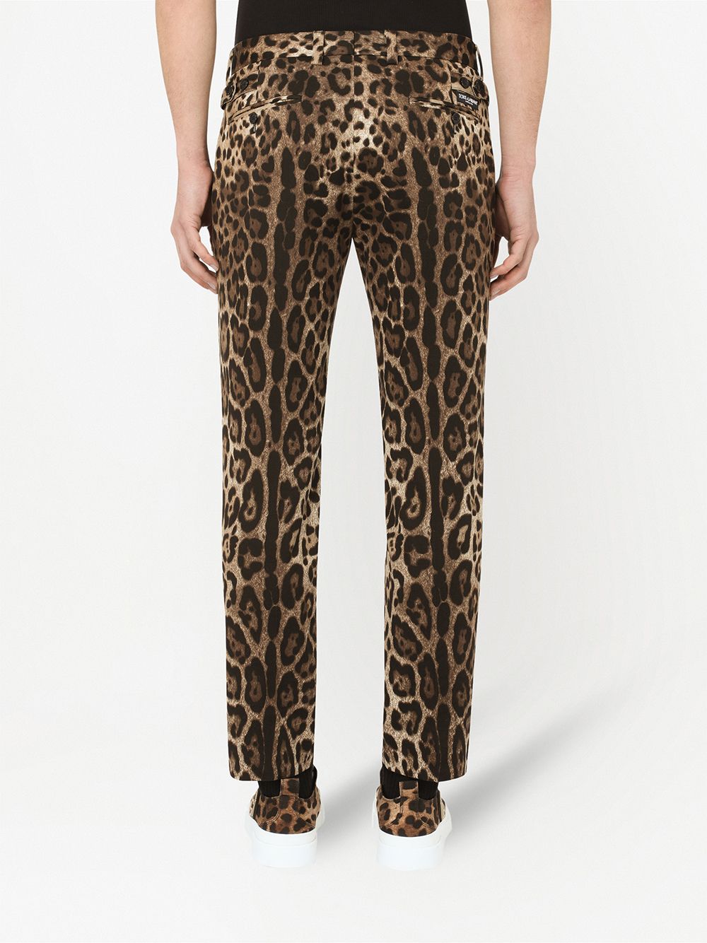 фото Dolce & gabbana прямые брюки с леопардовым принтом
