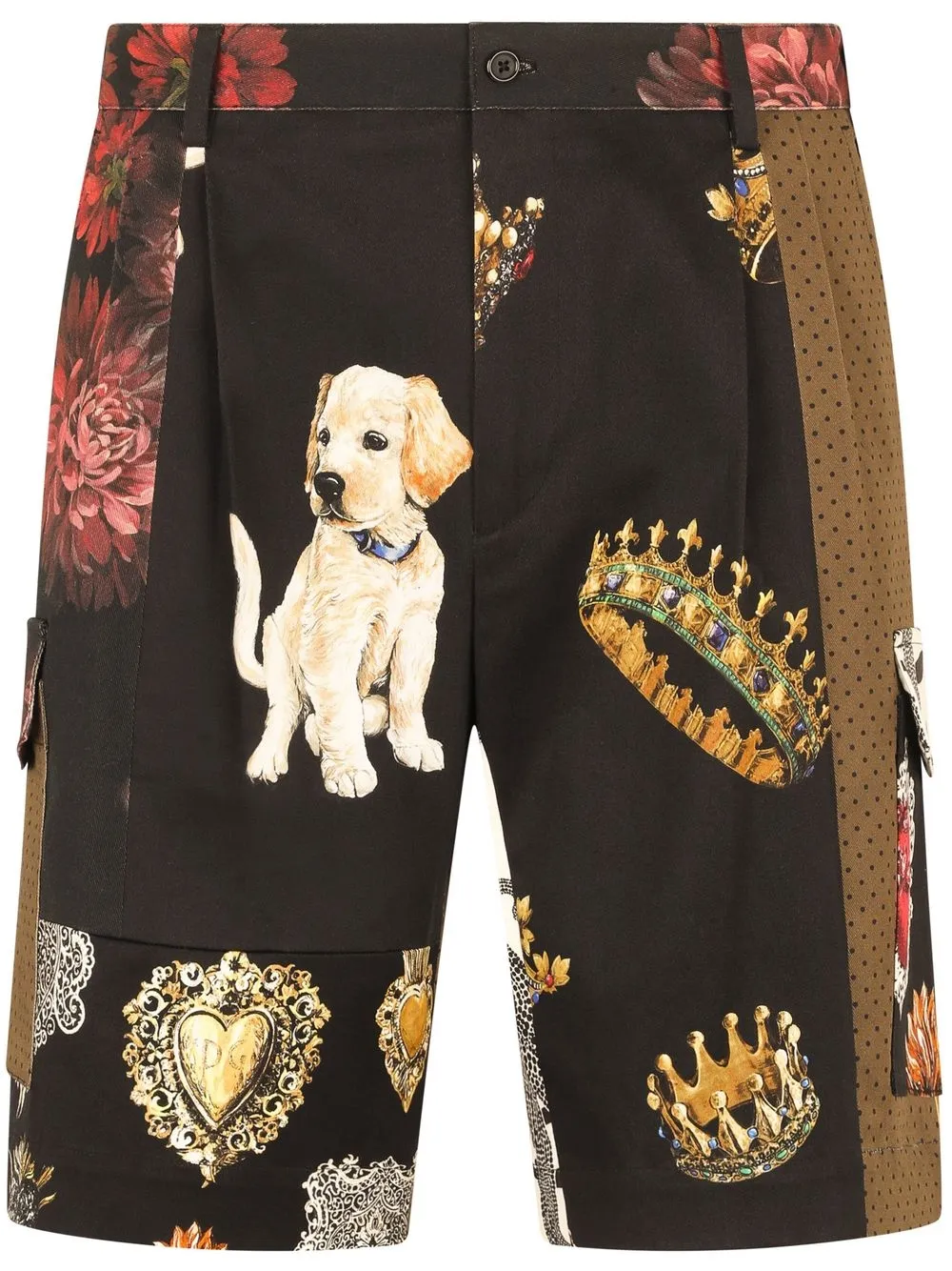 

Dolce & Gabbana shorts con diseño patchwork - Negro