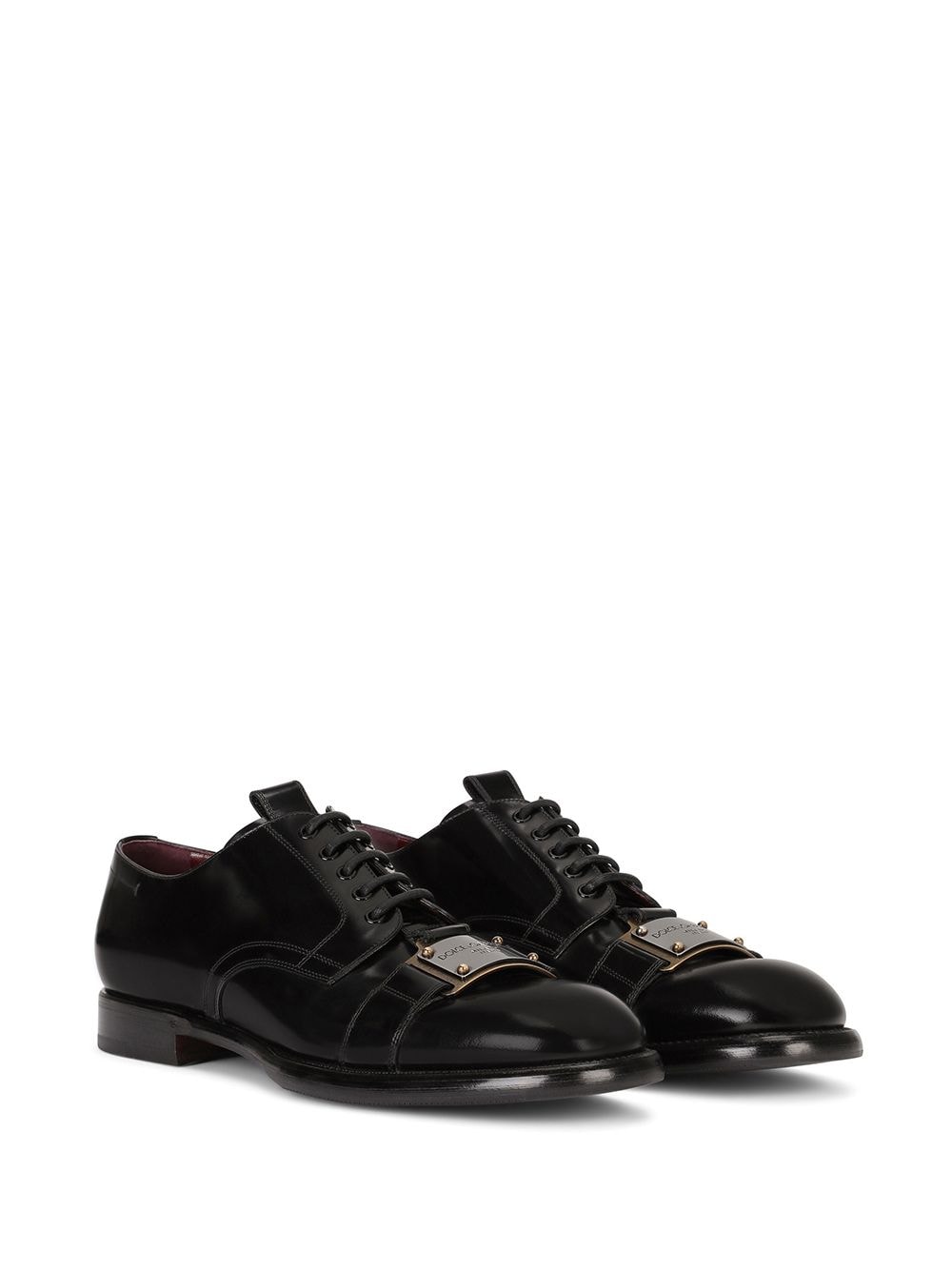 Dolce & Gabbana Derby schoenen met logoplakkaat - Zwart