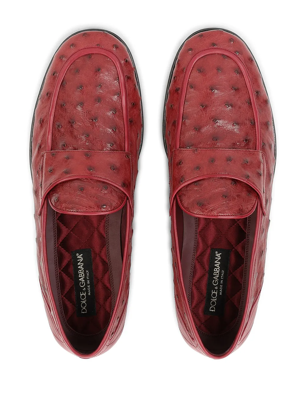 фактурные лоферы Dolce&Gabbana 166551965253 красного цвета – цена ...