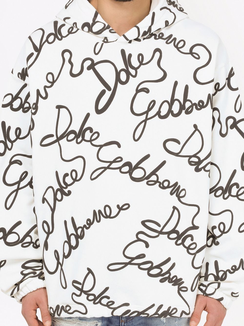 Dolce & Gabbana Hooded Sweatshirt With Three-dimensional Print In White |  ModeSens