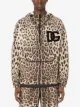 Dolce & Gabbana DG logo-patch leopard-print jacket