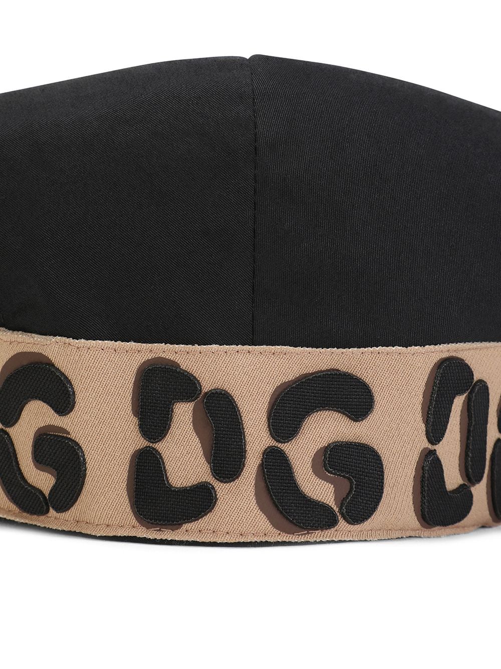 Shop Dolce & Gabbana Leopard-print Panel Flat Cap In Black