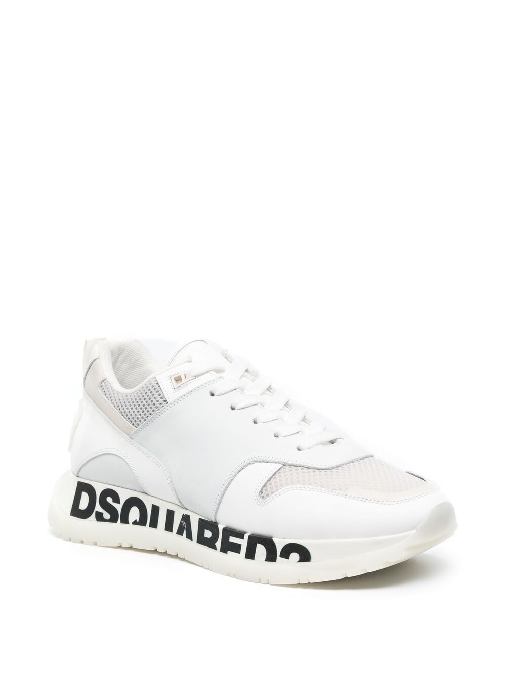 Shop Dsquared2 Logo-print Low-top Sneakers In Weiss