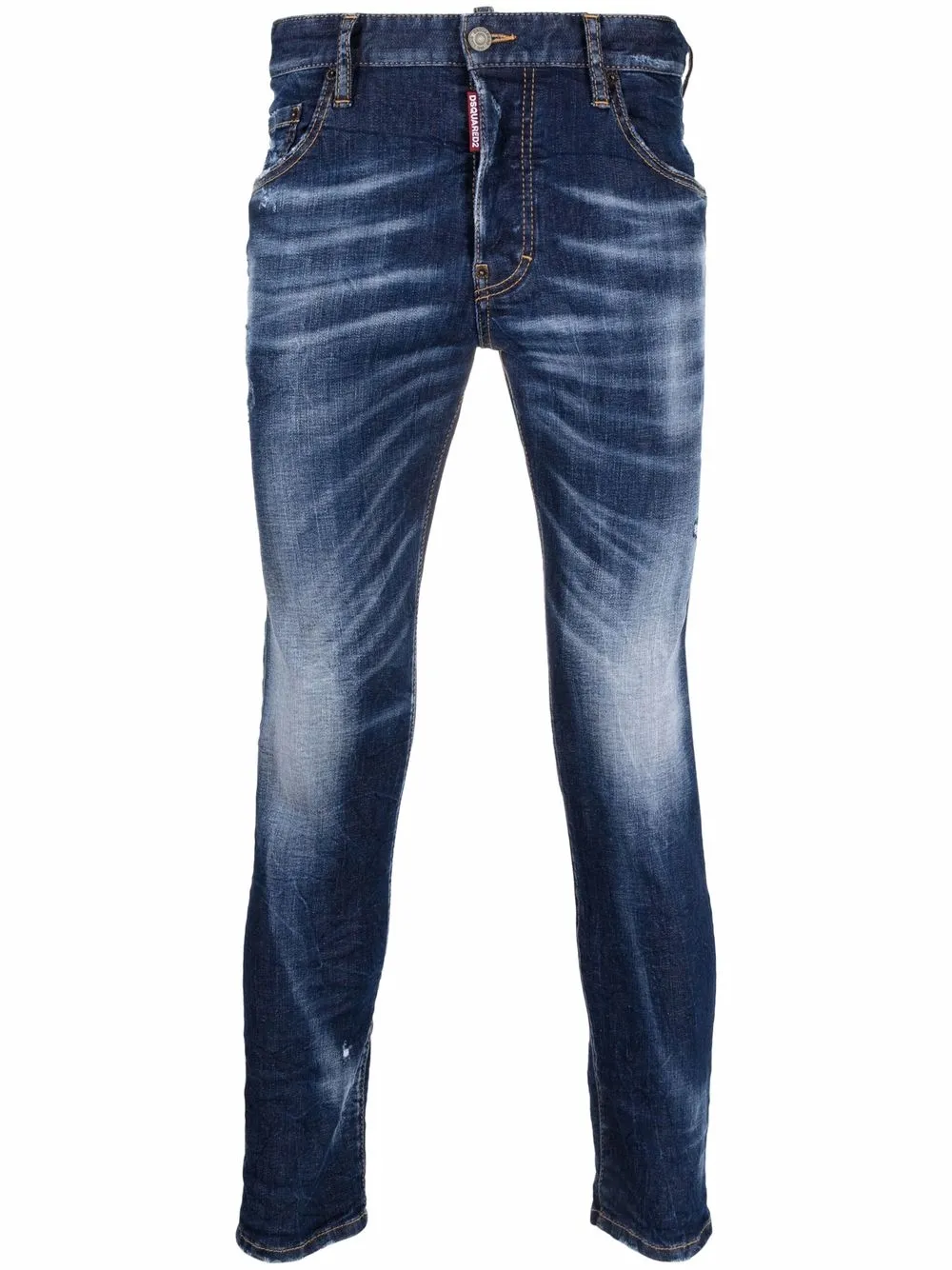 

Dsquared2 skinny jeans con efecto envejecido - Azul