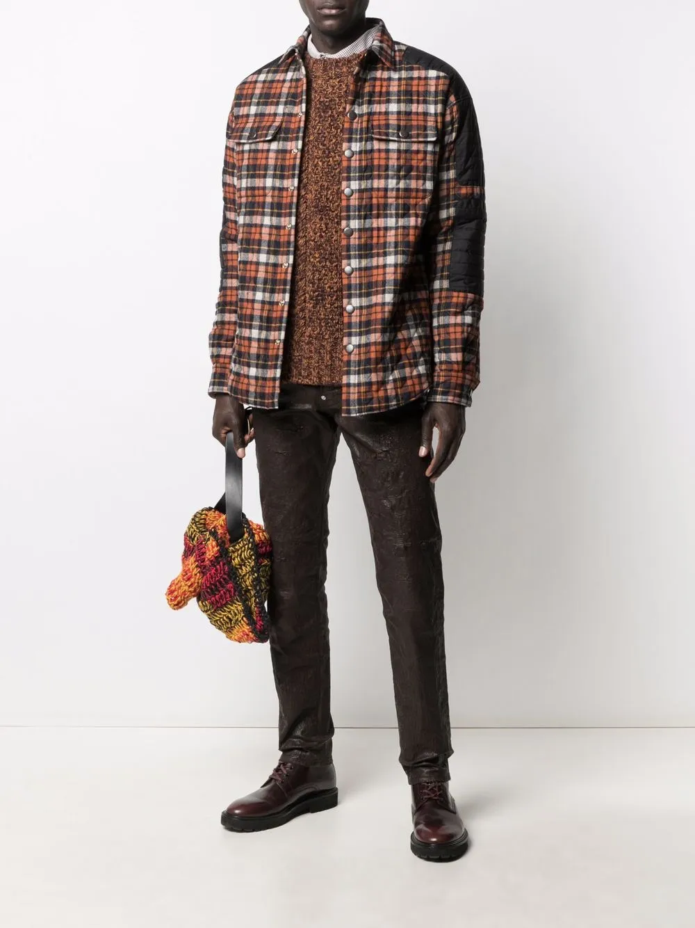 фото Dsquared2 узкие джинсы с жатым эффектом