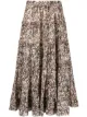 Image 1 of Ulla Johnson Suki marble-print tiered skirt
