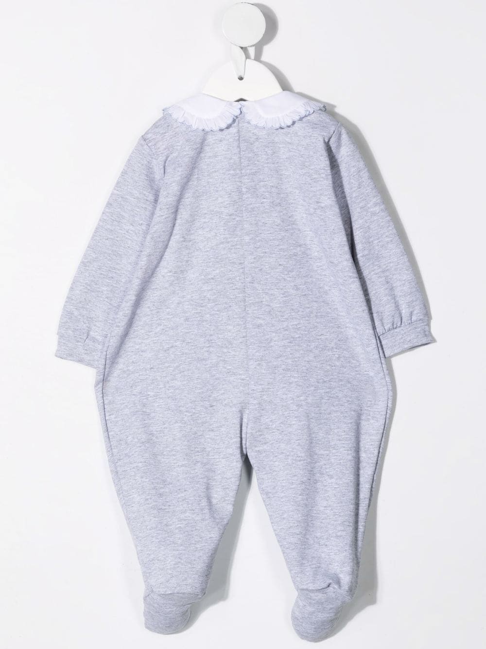 Shop Siola Textured Panel Stretch-cotton Pajama In 灰色
