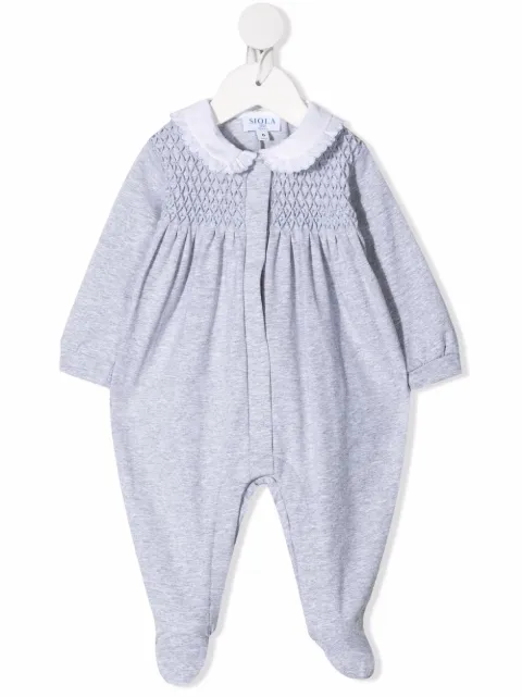 Siola textured panel stretch-cotton pajama