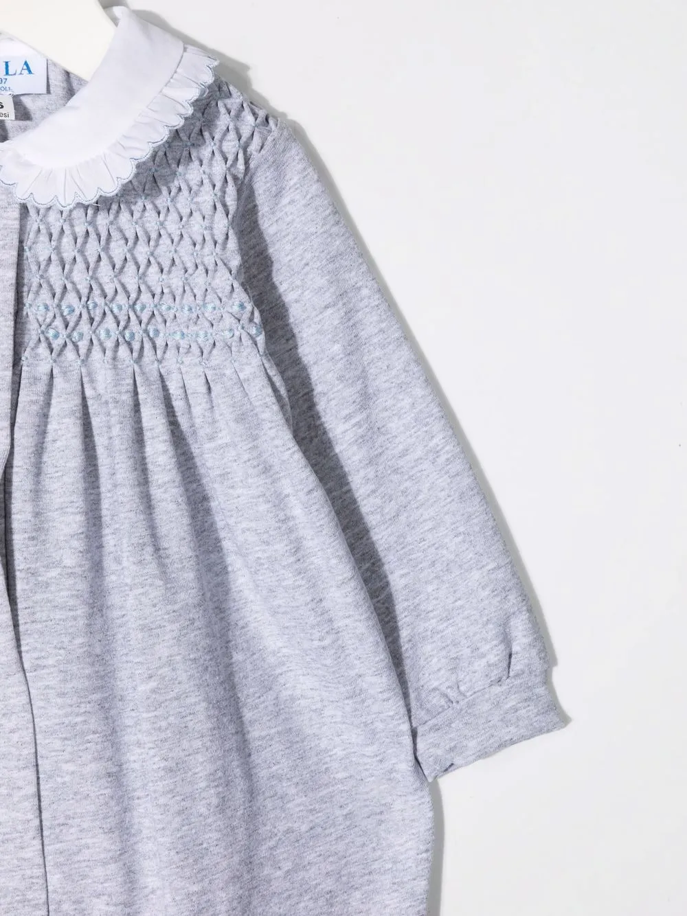Siola Textured Panel Stretch-cotton Pajama In 灰色