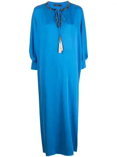 bead-embellished long-sleeve dress 
