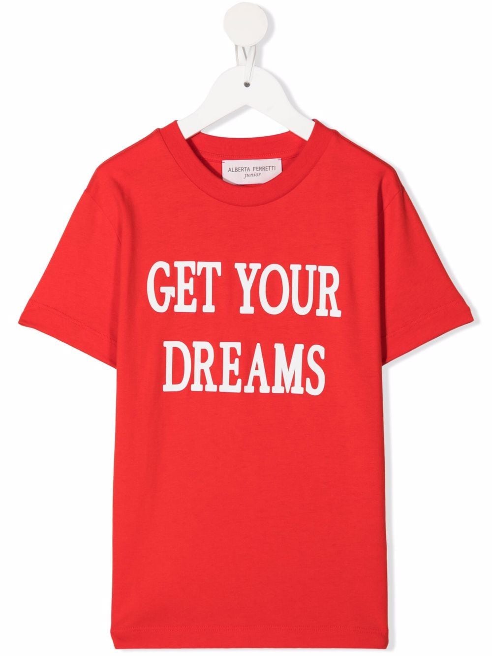 alberta ferretti kids t-shirt get your dreams - rouge