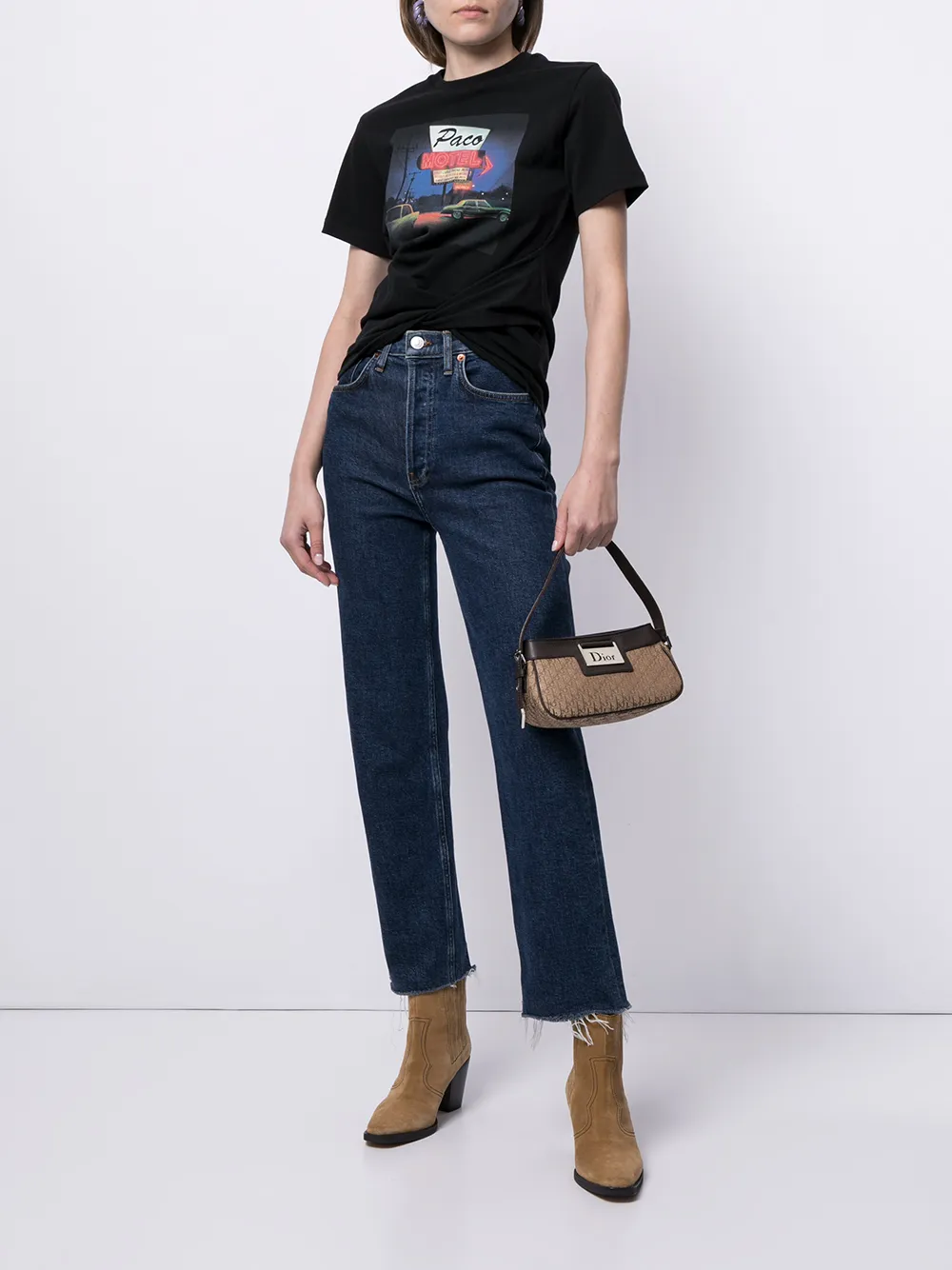 фото Christian dior сумка-тоут street chic pre-owned с узором trotter