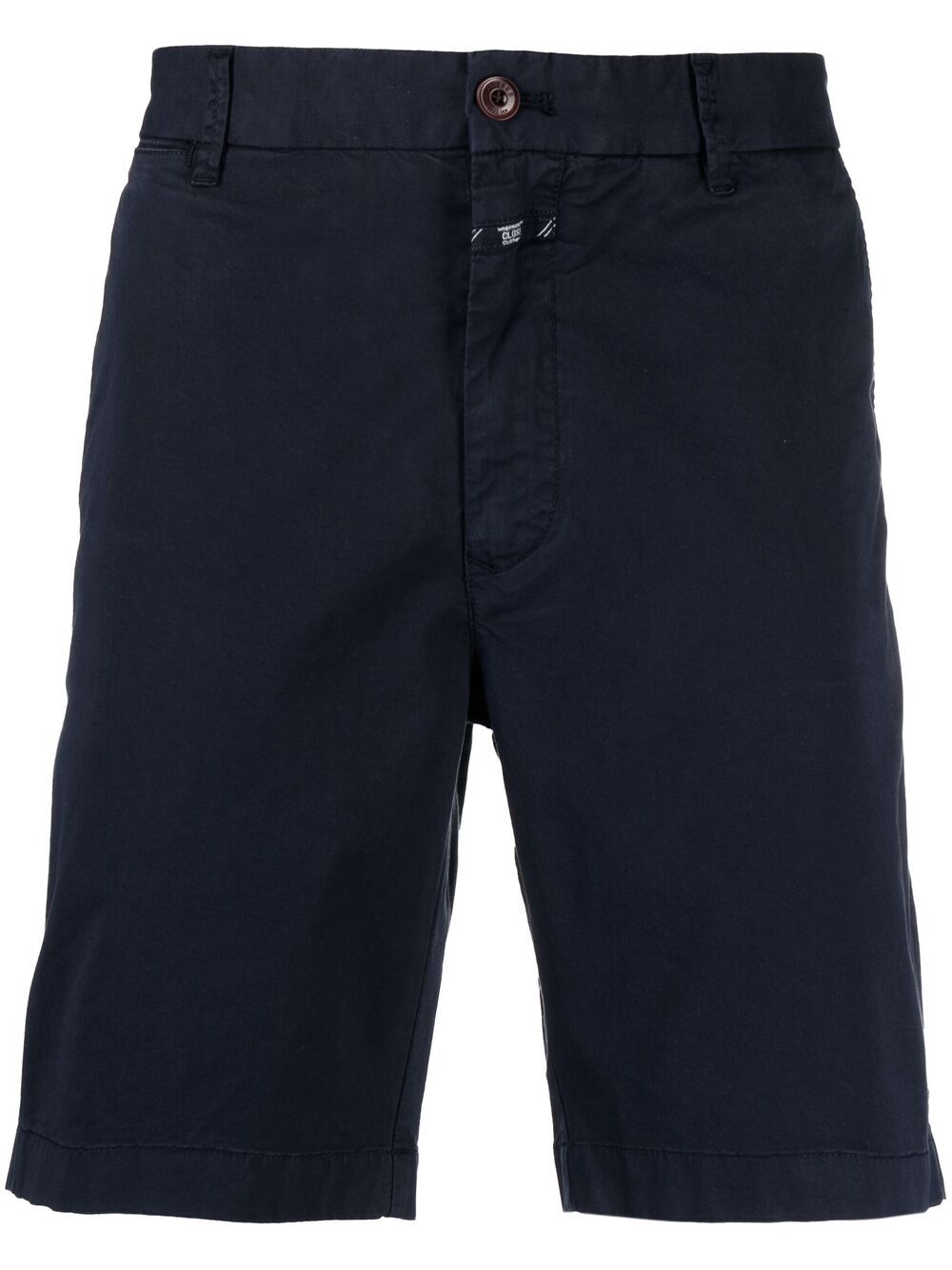 Closed Knee-length Chino Shorts In Blue